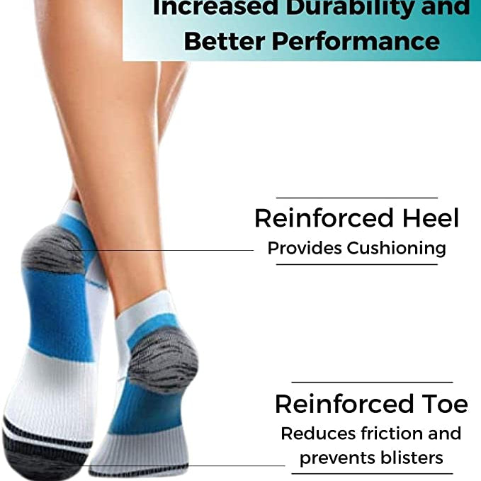 6 Pair Pro Ankle Compression Socks - Omega Walk - socks-4-small