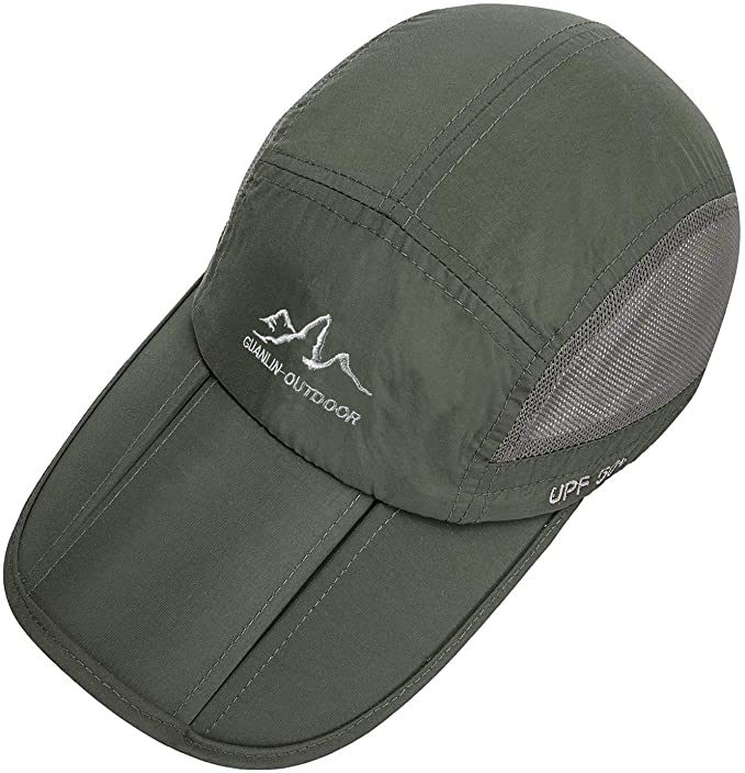 All Weather Hat - UV Protection, Waterproof, Collapsible - Omega Walk - CAP1-Army green