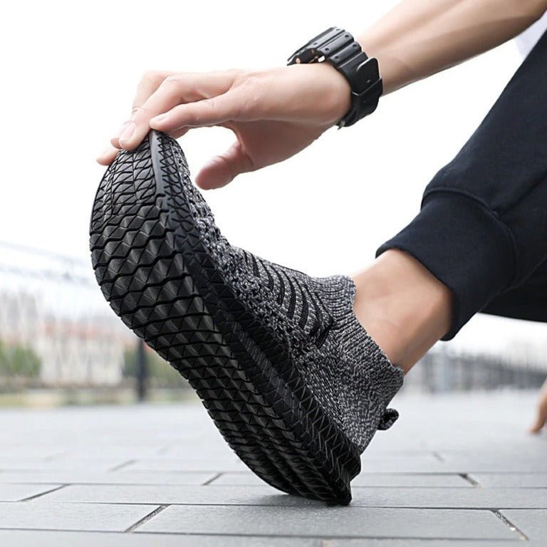 Breathable Slip-on Sneakers for Men - Omega Walk - MEN SHOES-40-Grey -38