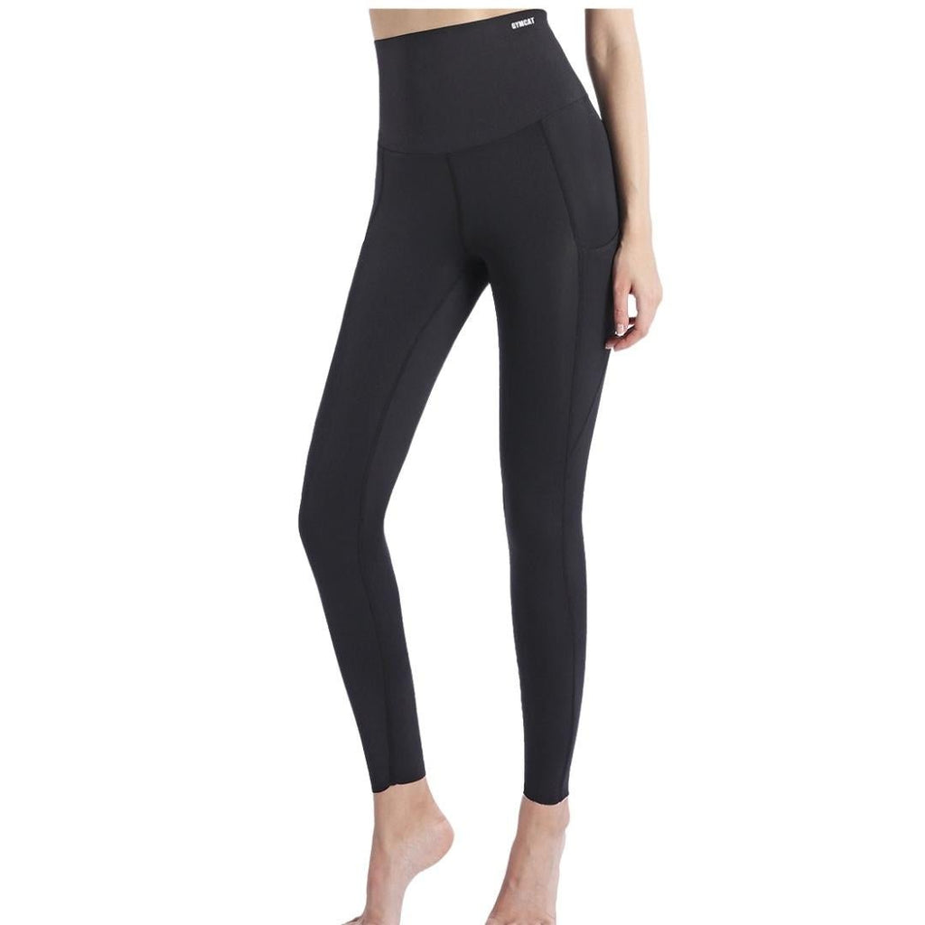 Bunny Soft Breathable Leggings with Pockets - Omega Walk - XY-S5-Black-S
