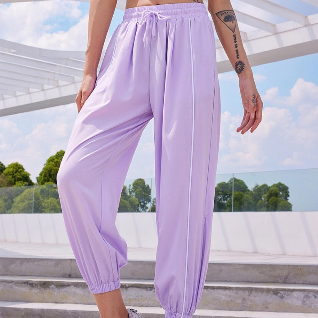 Casual Loose Fitting Yoga Pants - Omega Walk - YG-LSM007-Purple-S