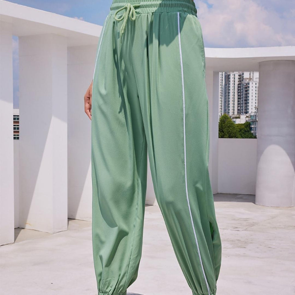 Casual Loose Fitting Yoga Pants - Omega Walk - YG-LSM007-Green-S