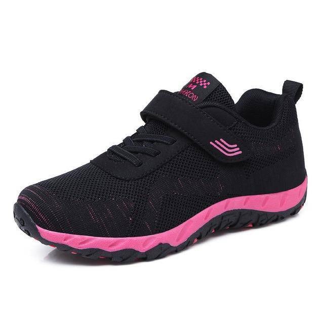 Light hook & loop sneakers for women - Omega Walk - M77-PURPLE-35