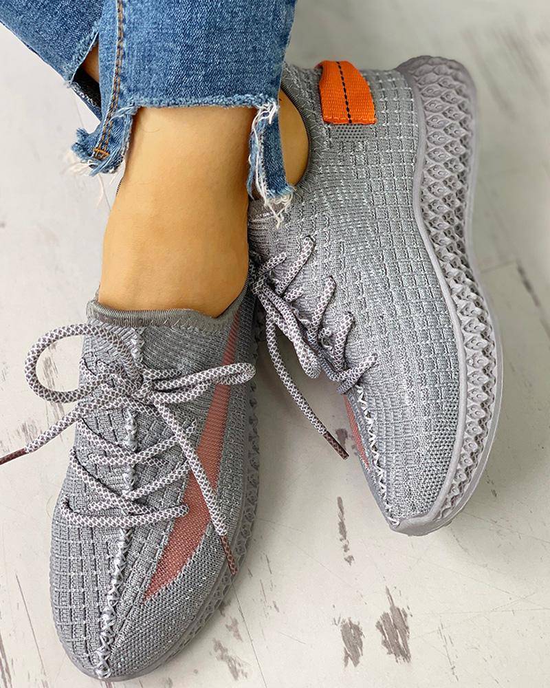 Net Surface Breathable Sneakers for Women - Omega Walk - M82-GRAY-35