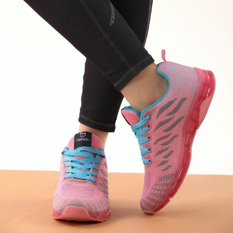 Stylish walking sneakers for women - Omega Walk - M32-PINK-35