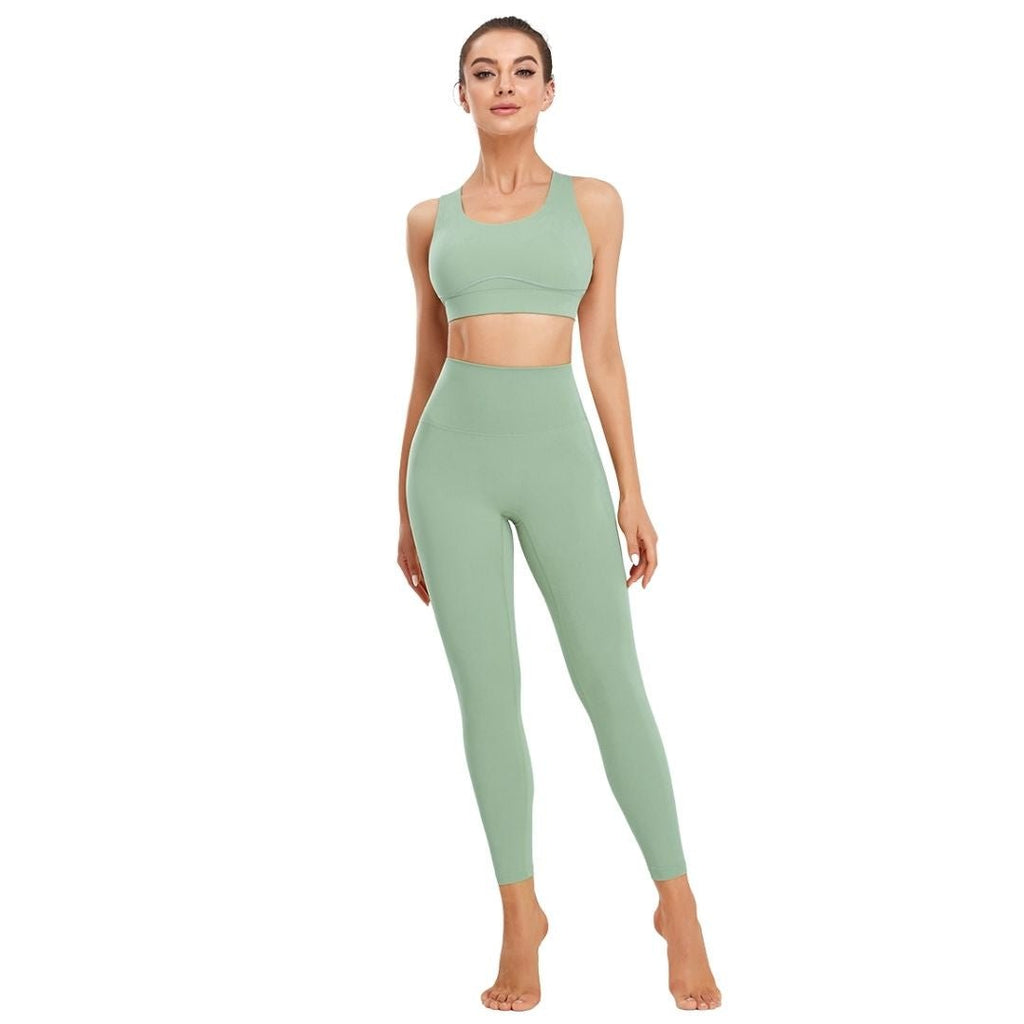 THRIVE- Women's Activewear 2 Piece Set - Omega Walk - XY-Z2TZ-Pastel Green-S