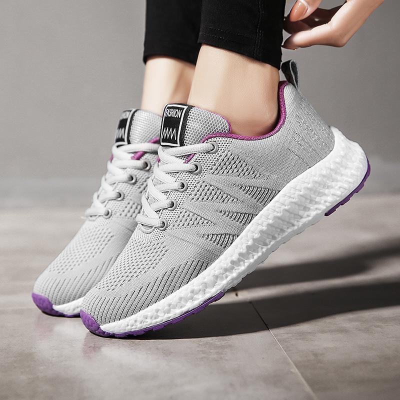 Women's Ultralight Walking and Running Shoes - Omega Walk - M190-Grey-35