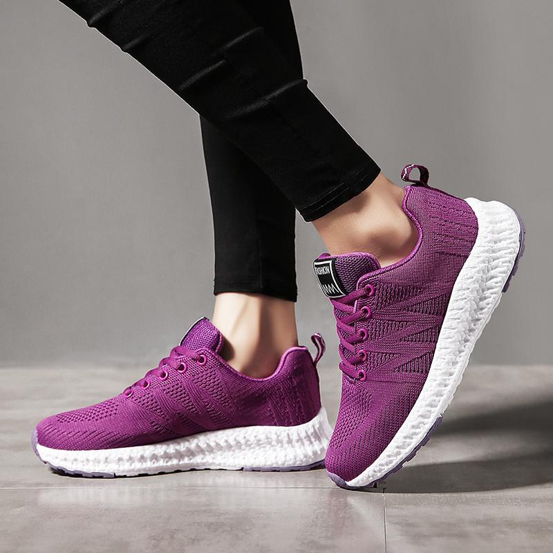 Women's Ultralight Walking and Running Shoes - Omega Walk - M190-Purple-35
