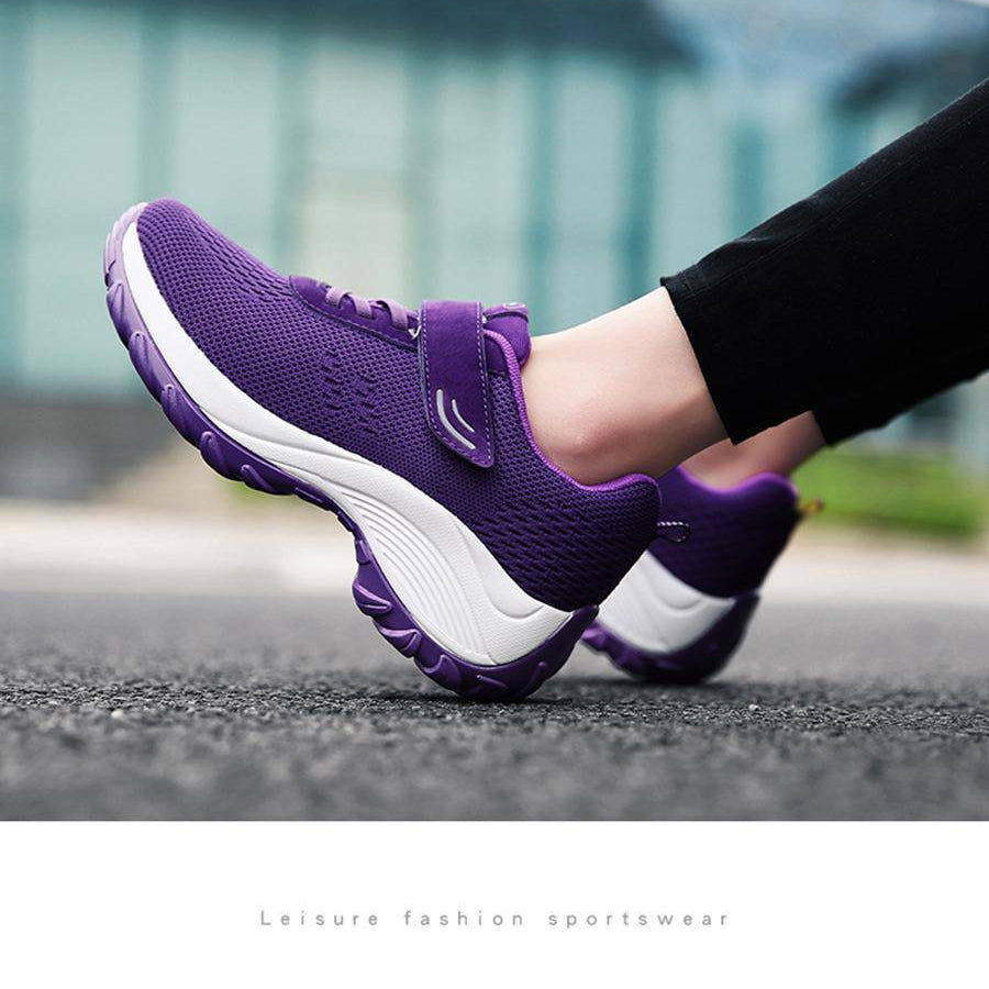 Woven Knit Sneakers for Women - Omega Walk - M41-PURPLE-35
