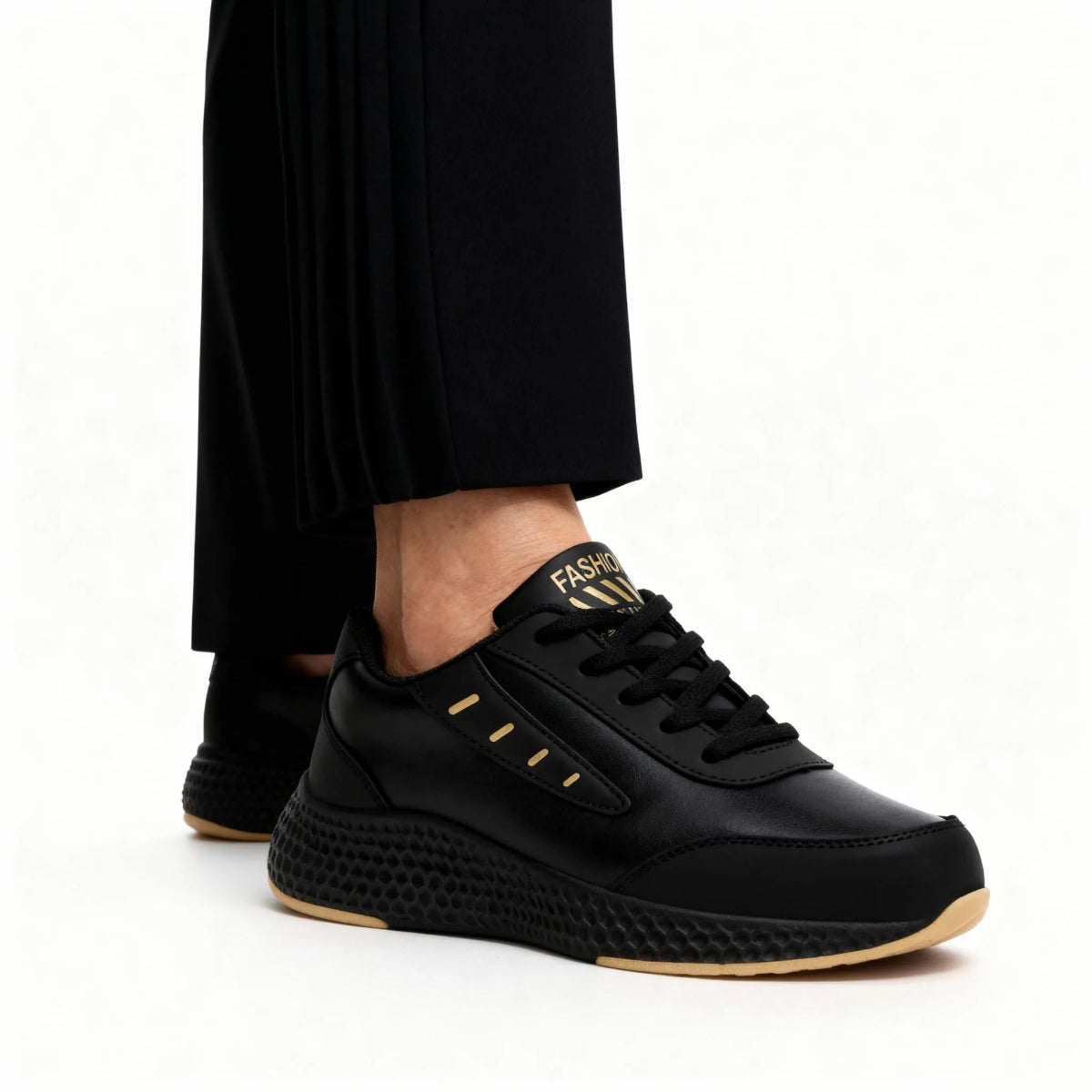 Soft Stride - Omega Walk - M268-Black-Gold-35