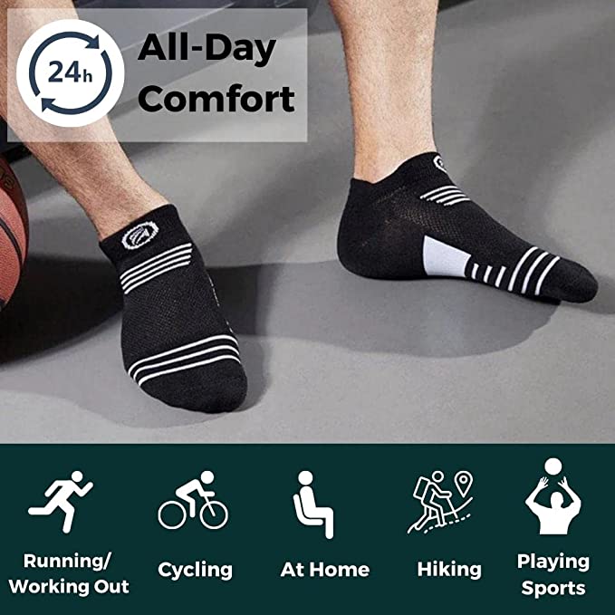 3 Pair Pro Ankle Compression Socks for Men - Omega Walk - Men socks 1