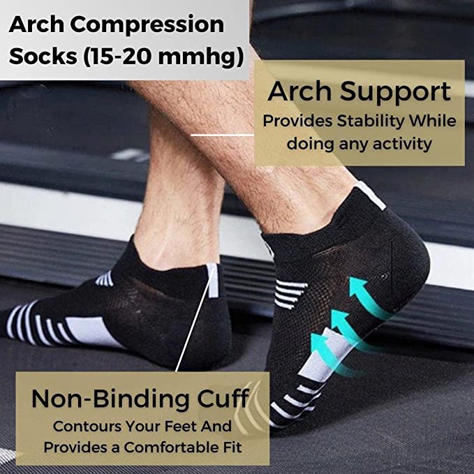 3 Pair Pro Ankle Compression Socks for Men - Omega Walk