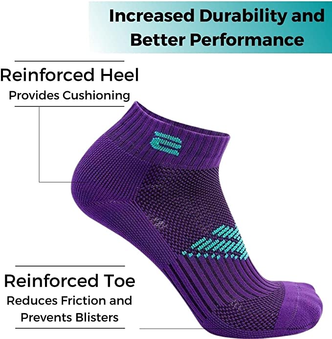 5 Pair Pro Ankle Compression Socks - Omega Walk