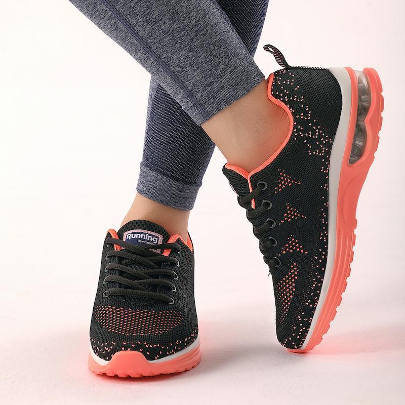 Air Mesh Knit Cushion Women's Sneakers - Omega Walk