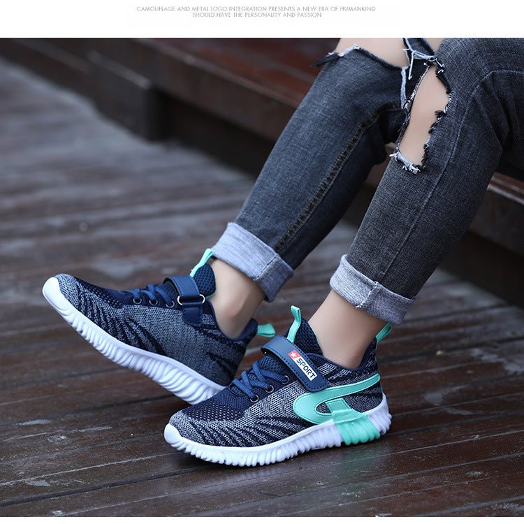 Dynamo - Fly Knit Kids' Sneakers - Omega Walk - Kid Shoes 28 Green29