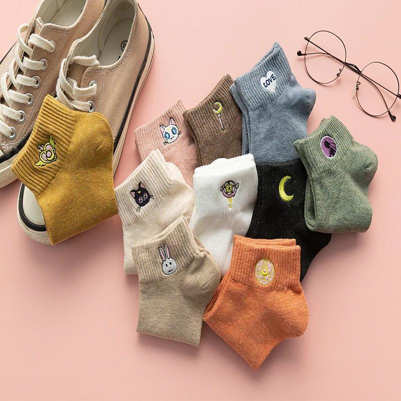 Quirky Cotton Ankle Socks - Pair of 5 - Omega Walk