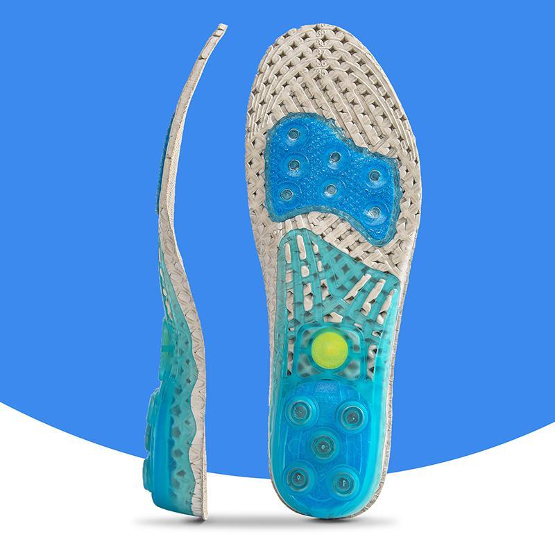 Silica Gel, High-Impact Spring Cushioning Shock Absorption Insoles - Omega Walk