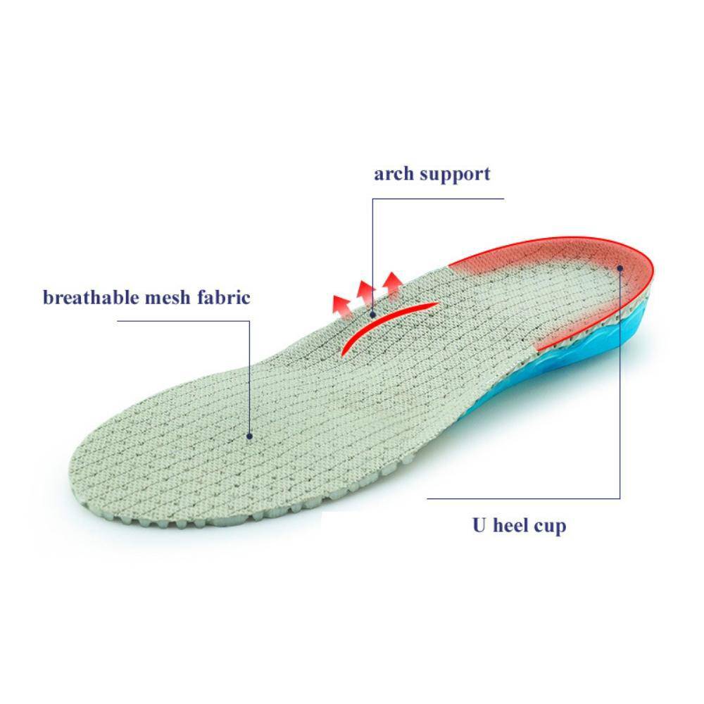 Silica Gel, High-Impact Spring Cushioning Shock Absorption Insoles - Omega Walk