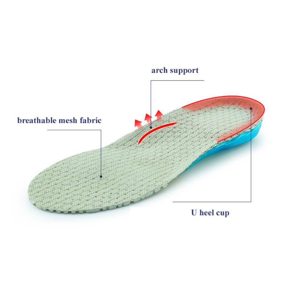 Silica Gel, High-Impact Spring Cushioning Shock Absorption Insoles - Omega Walk - XD-414-SMALL