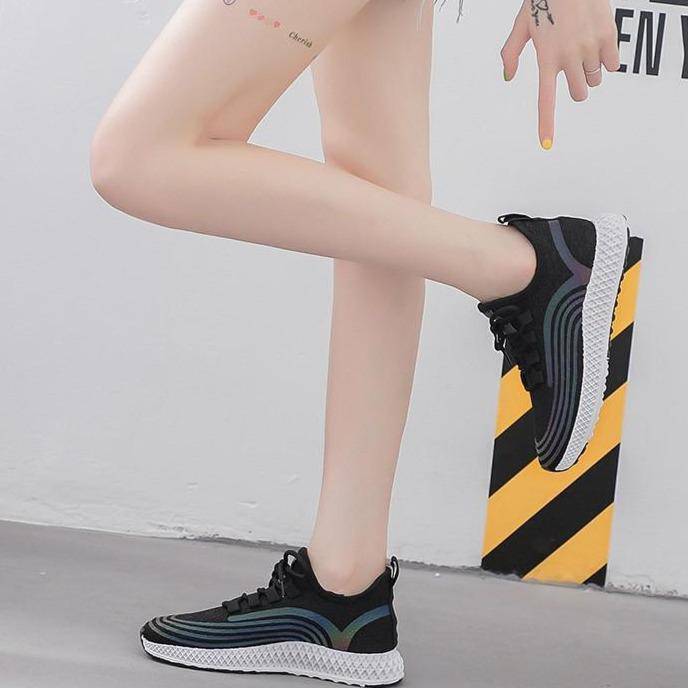 Striped Casual Sneakers for Women - Omega Walk