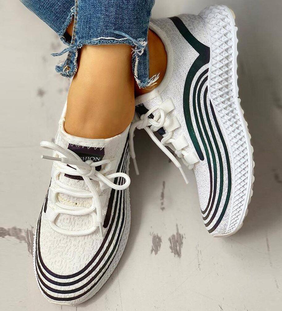 women casual shoes breathable slip on flats bow beaded striped canvas straw  sole leisure sneakers - Walmart.com