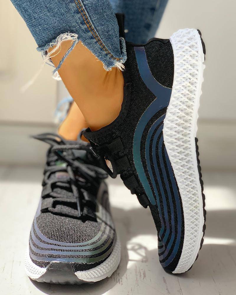 Striped Casual Sneakers for Women - Omega Walk