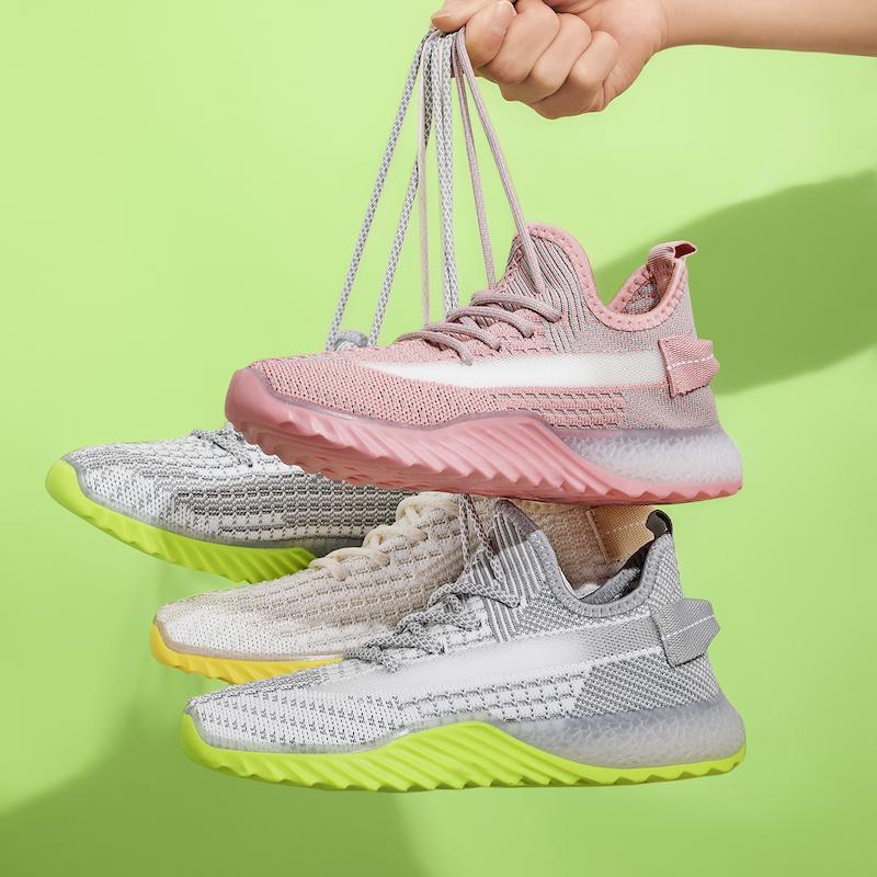 Women's Net Surface Lace-Up Sneakers - Omega Walk